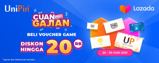 Beli Voucher Game diskon hingga Rp 20.000 di Pesta Gajian Lazada